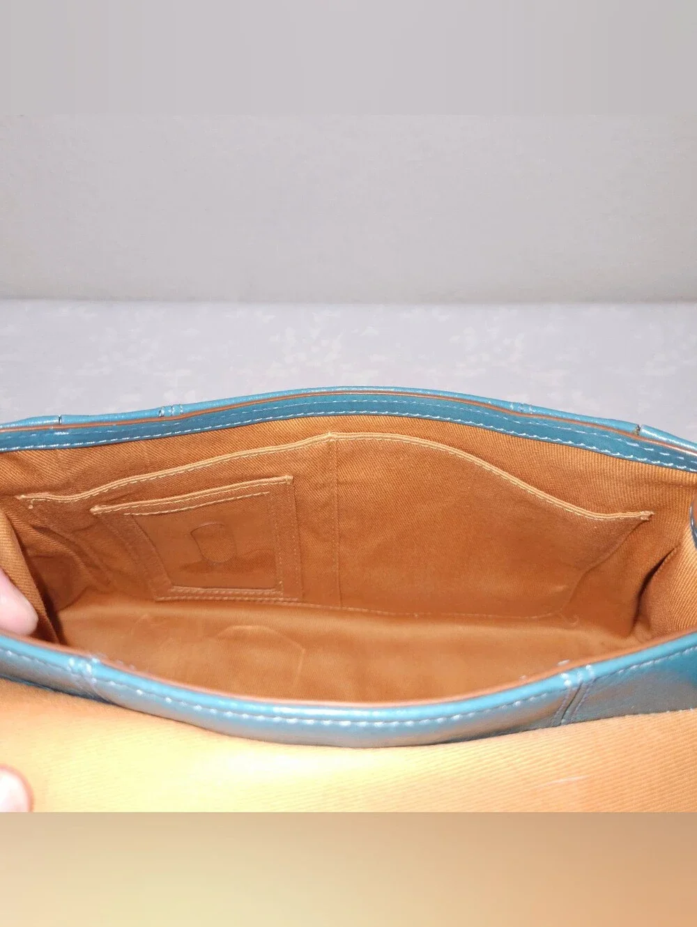 HOBO Catarina Shoulder Bag Turquoise Leather Purse